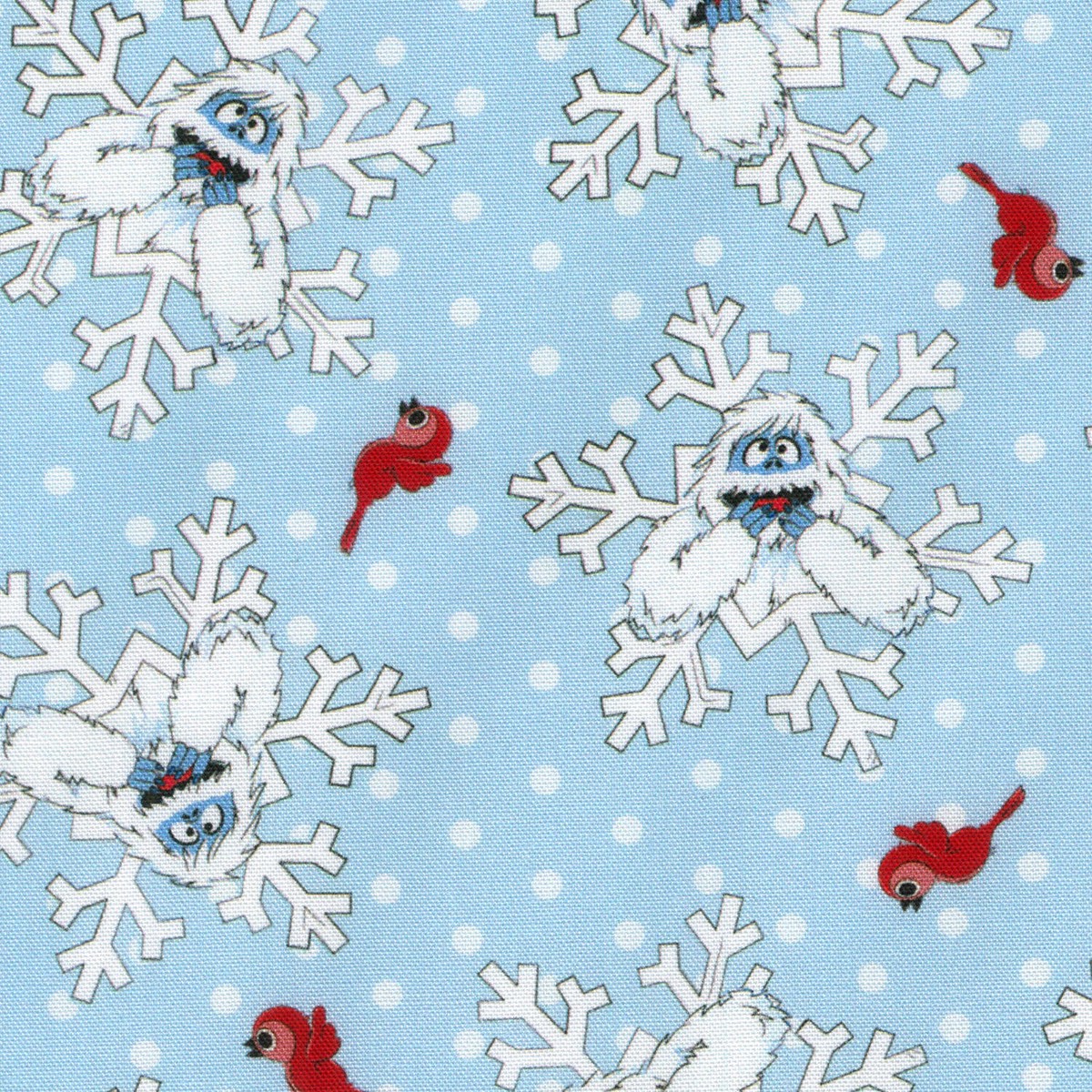 rudolph-the-red-nosed-reindeer-bumble-light-blue-yardage