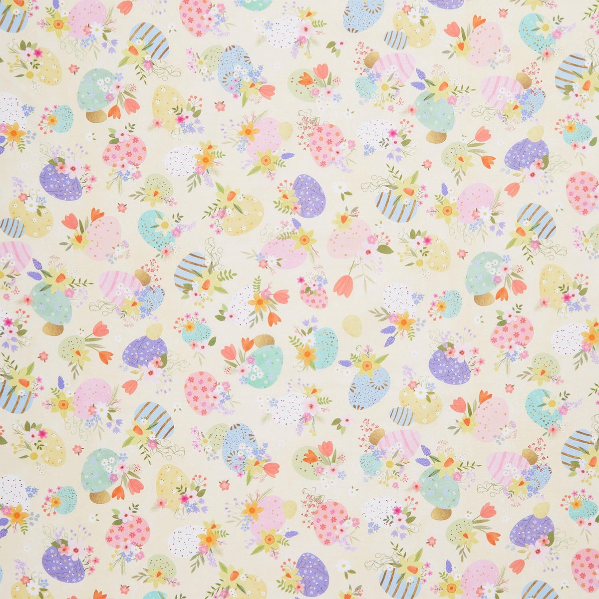 happy-easter-tossed-easter-eggs-flowers-cream-yardage