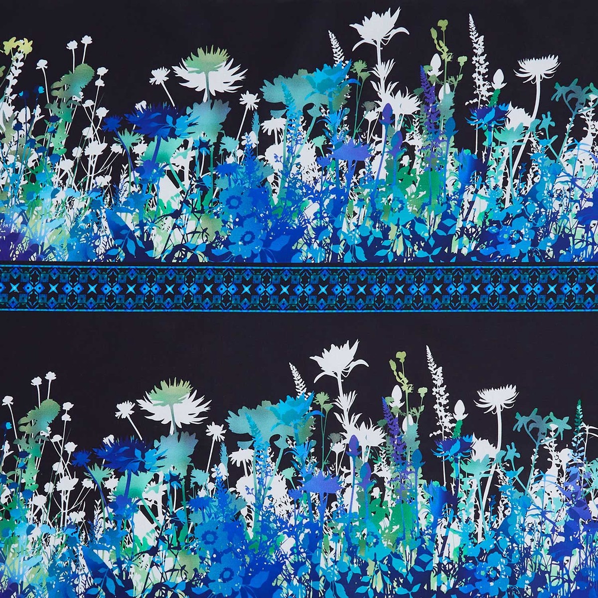 i-dream-in-color-floral-border-stripe-blue-yardage