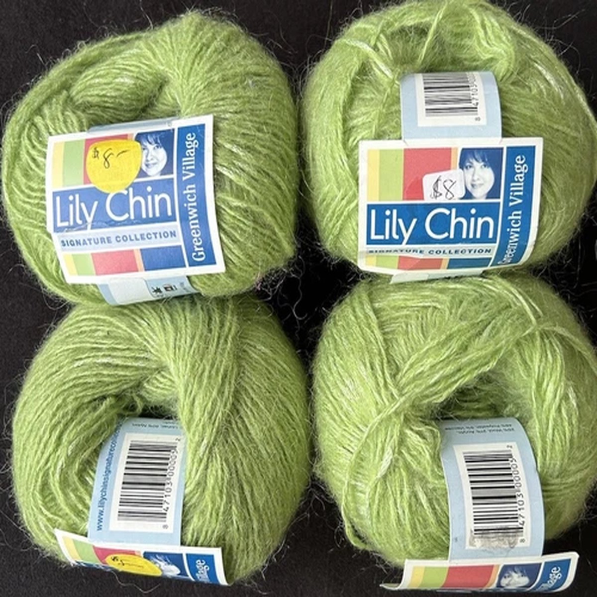 lot-of-4-skeins-of-lily-chin-greenwich-village-mohair-wool-acrylic-nylon-yarn