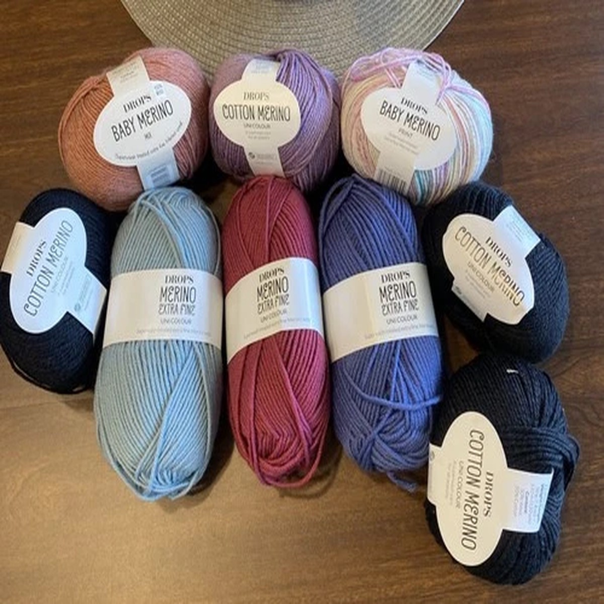 9-skeins-drops-merino-yarn-100-wool-and-cotton-medium-worsted-knitting