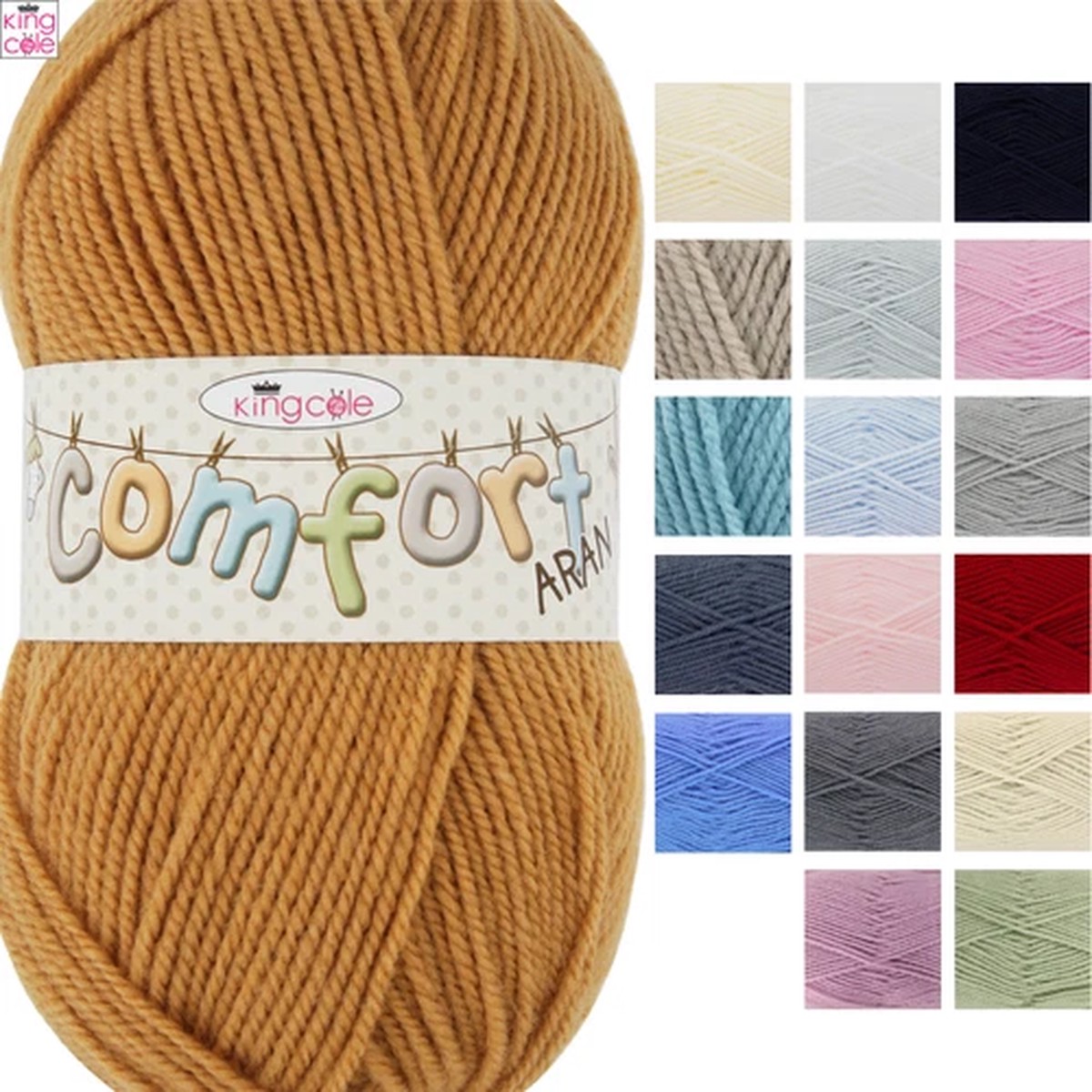 king-cole-comfort-aran-100g-all-colours-knitting-yarn-acrylic-nylon-wool