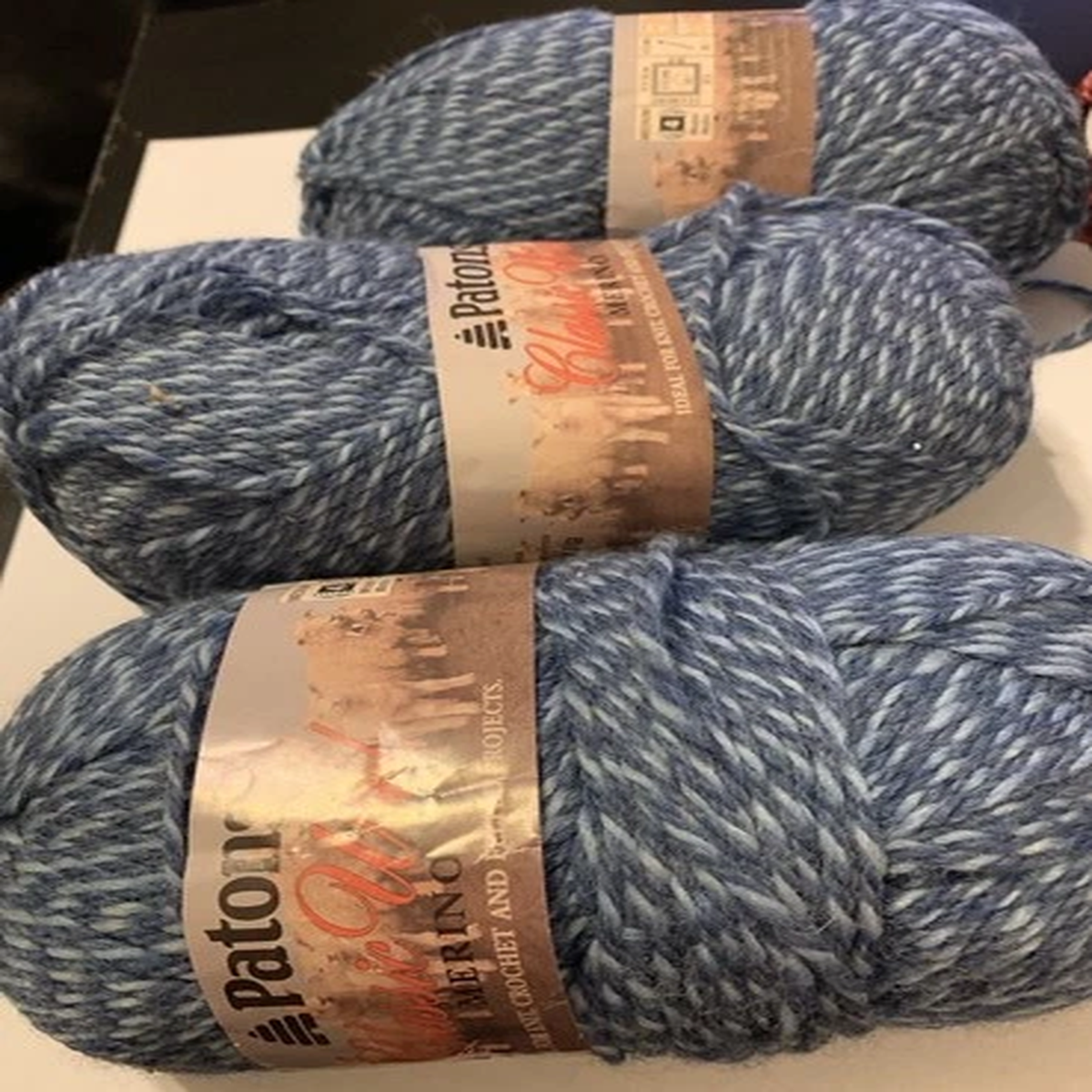 lot-of-3-patons-classic-wool-yarn-blue-marled-100-wool-worsted-100g