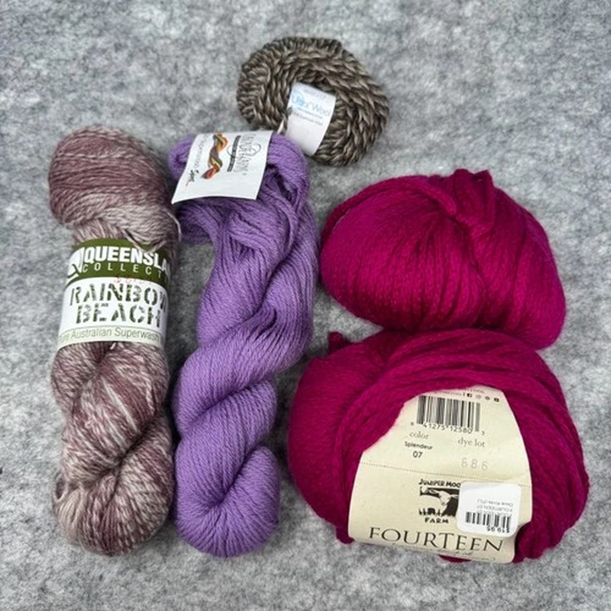 yarn-lot-of-merino-wool-cashmere-5-sks-superwash-fusia-brown-purple-rainbow