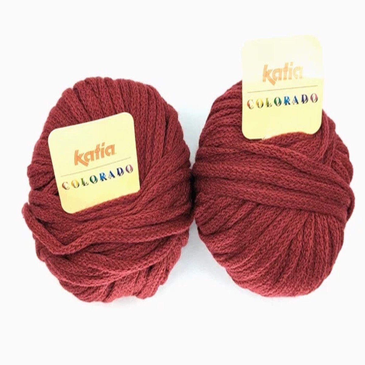 lot-of-2-balls-of-katia-colorado-tubular-wool-blend-spanish-yarn-16-dark-red