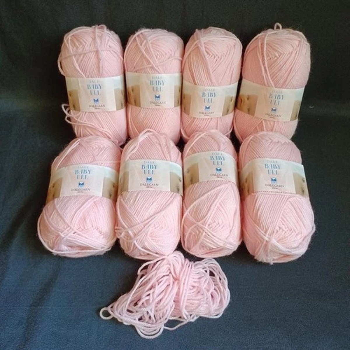 dalegarn-baby-ull-100-wool-yarn-4711-pink-lot-8-50gr-180yds-discontinued-new