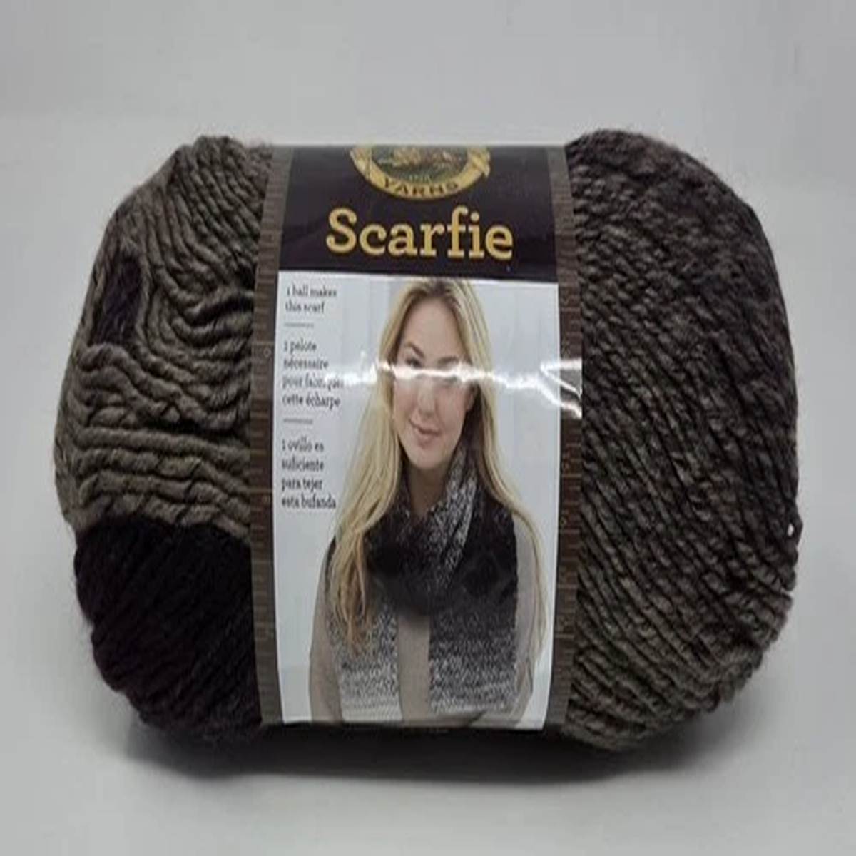lion-brand-scarfie-yarn-color-222-eggplant-taupe-acrylic-wool-blend-new