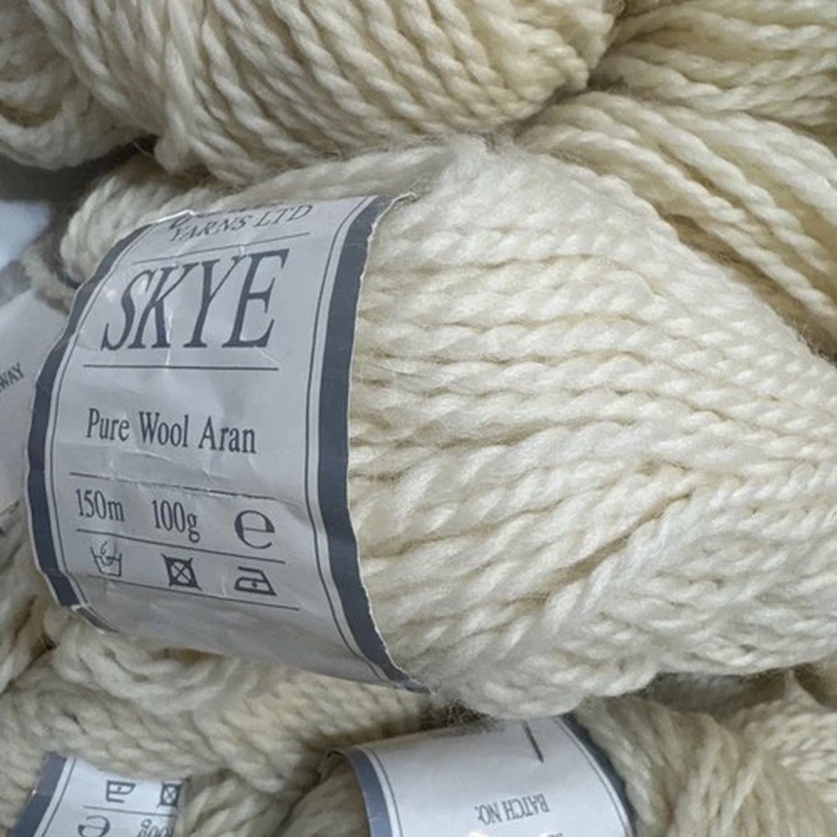 colinette-skye-yarn-aran-wool-twist-natural-164-yds-ea-nos-lot-of-7