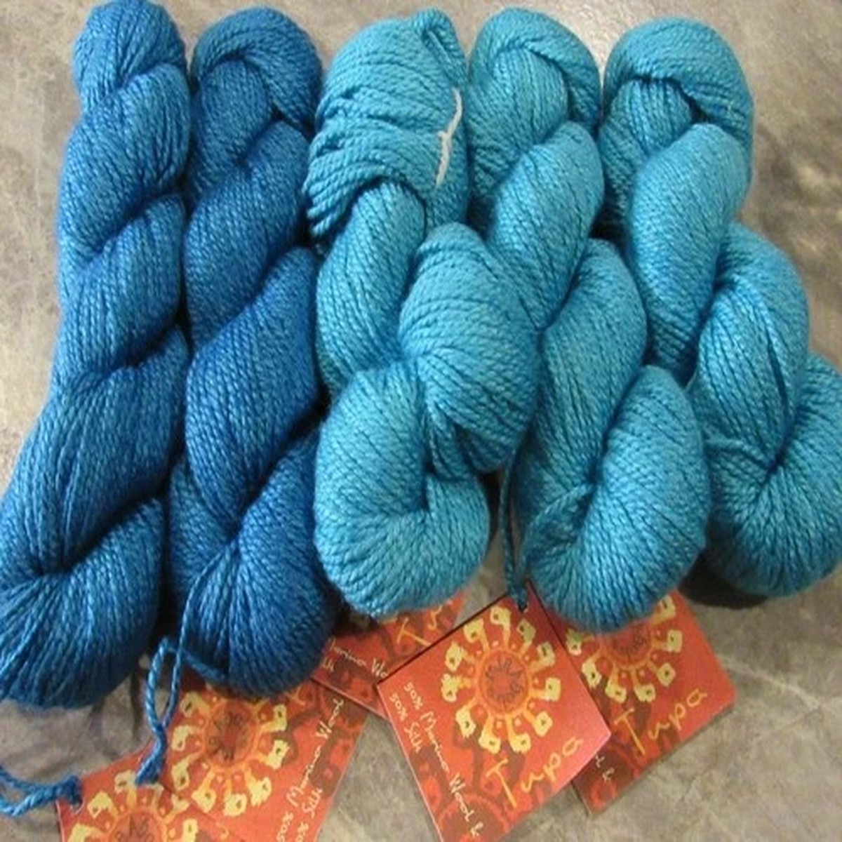 5-hanks-lot-mirasol-tupa-merino-silk-dk-yarn-50g-137yds-each-blue-turquoise