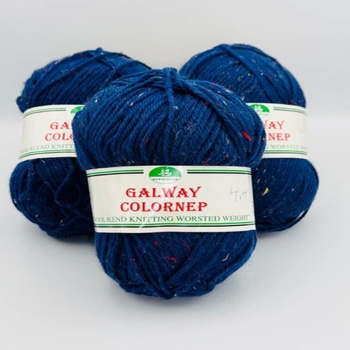 lot-of-3-plymouth-yarn-galway-colornep-wool-blend-blue-556-100g-same-dye-lot