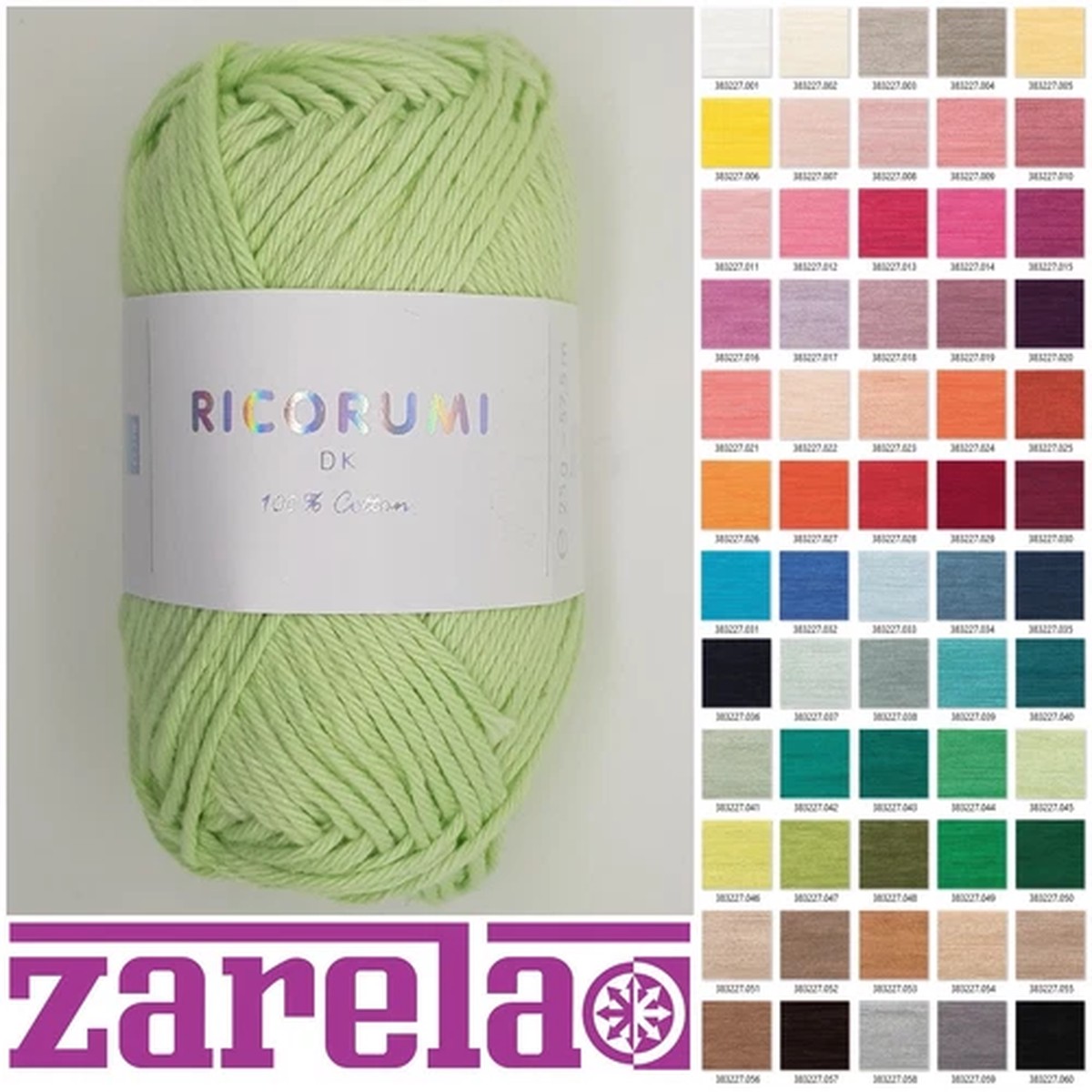 rico-ricorumi-dk-100-cotton-knitting-yarn-25g-all-colours