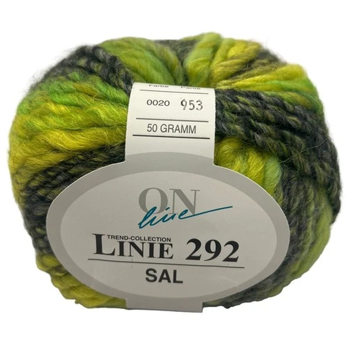 online-linie-292-sal-20-citron-green-black-striping-yarn-skein-wool-acrylic-new