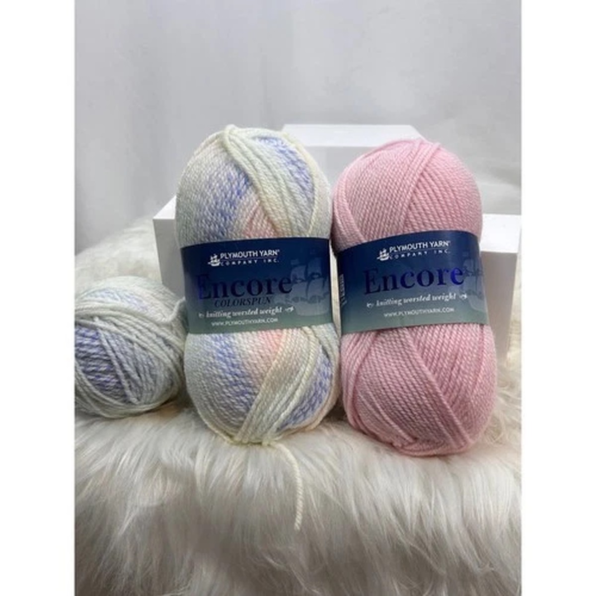 plymouth-yarn-encore-worsted-2-skeins-1-ball-pink-drifting-acrylic-wool-blend