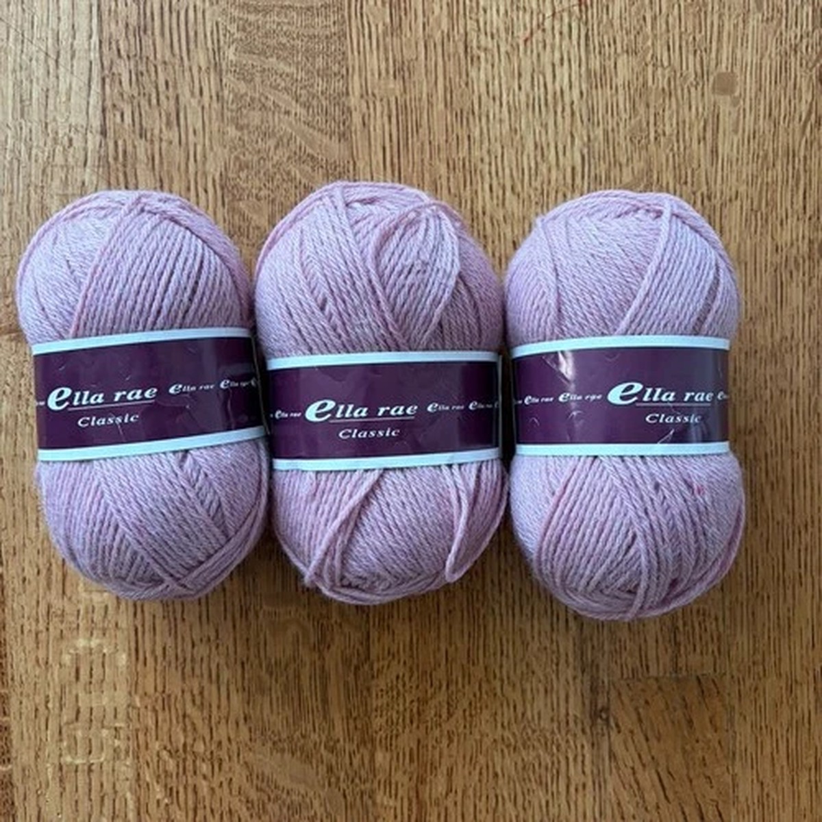 lot-of-3-skeins-ella-rae-classic-100-wool-yarn-119-light-pink-heather-retired