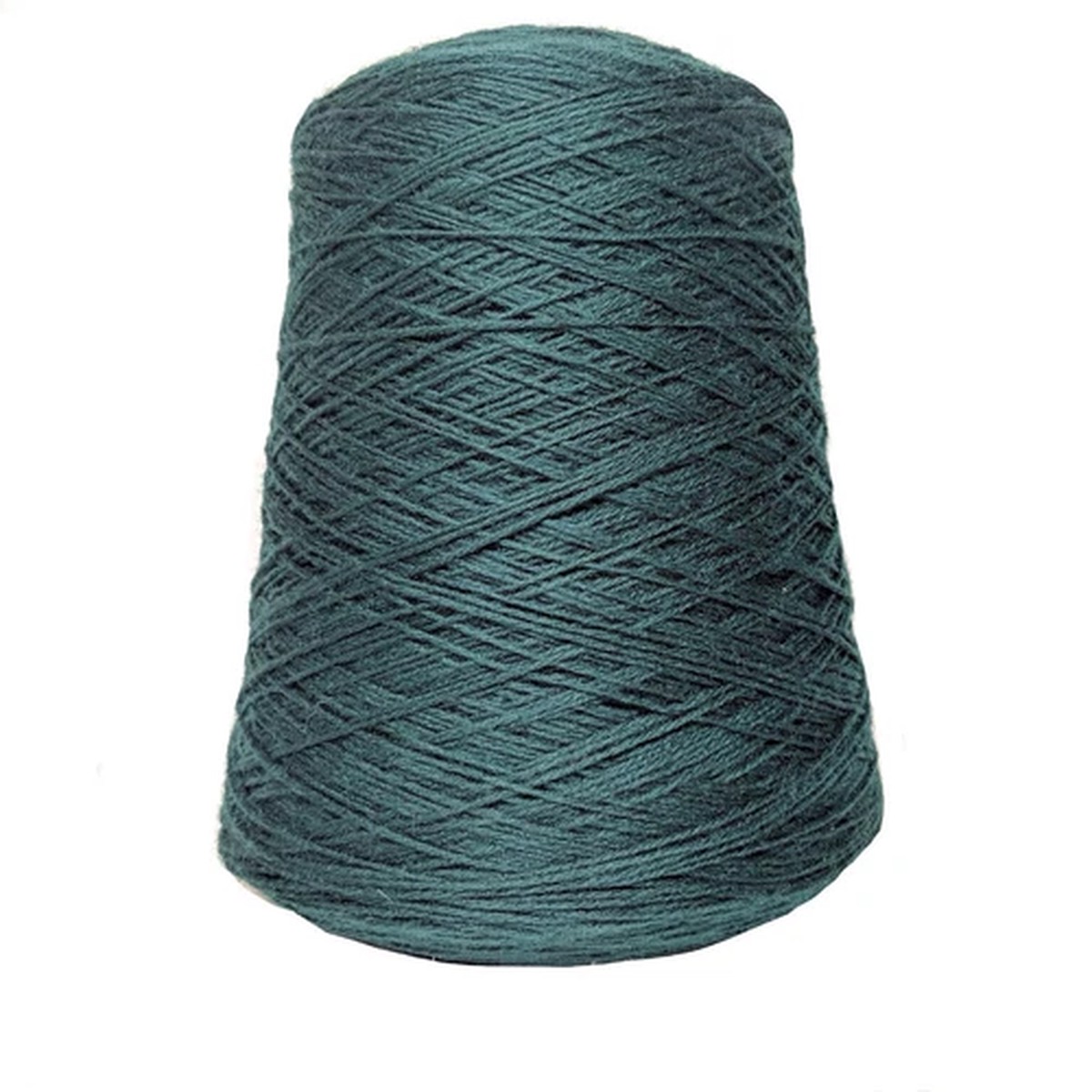 wool-yarn-on-cone-forest-green-brown-sheep-nature-spun-fingering-weight