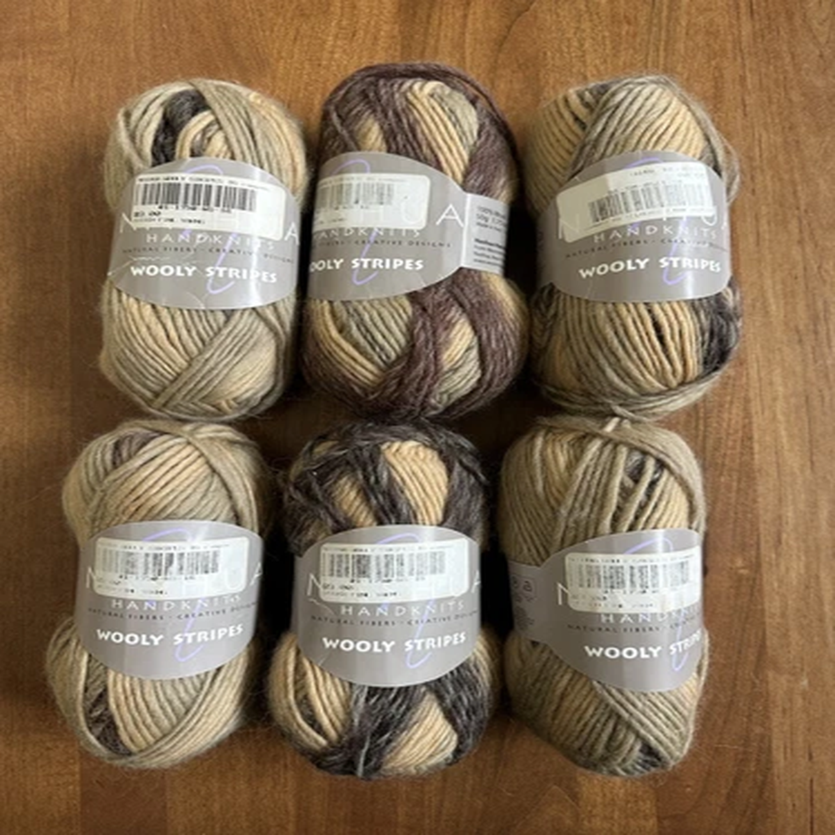 nashua-wooly-stripes-yarn-6-skeins-new-ws16-tans-100-wool