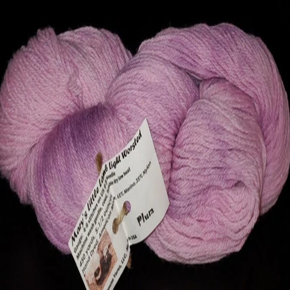 skein-hank-of-farmhouse-mary-s-little-lamb-yarn-plum-5-1-2-oz-merino-blend
