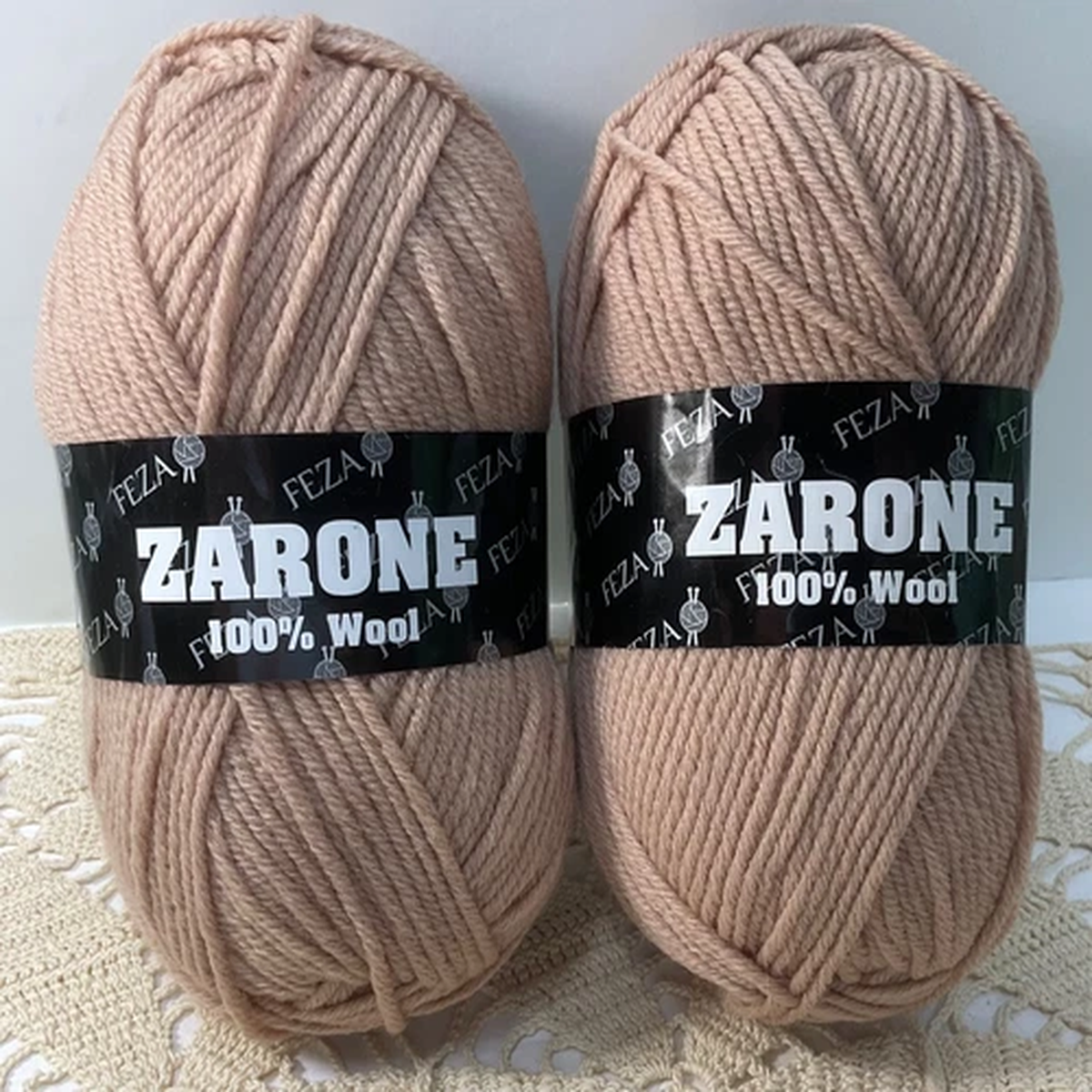 feza-new-zarone-wool-yarn-lot-of-2-100-wool-tan-117-worsted