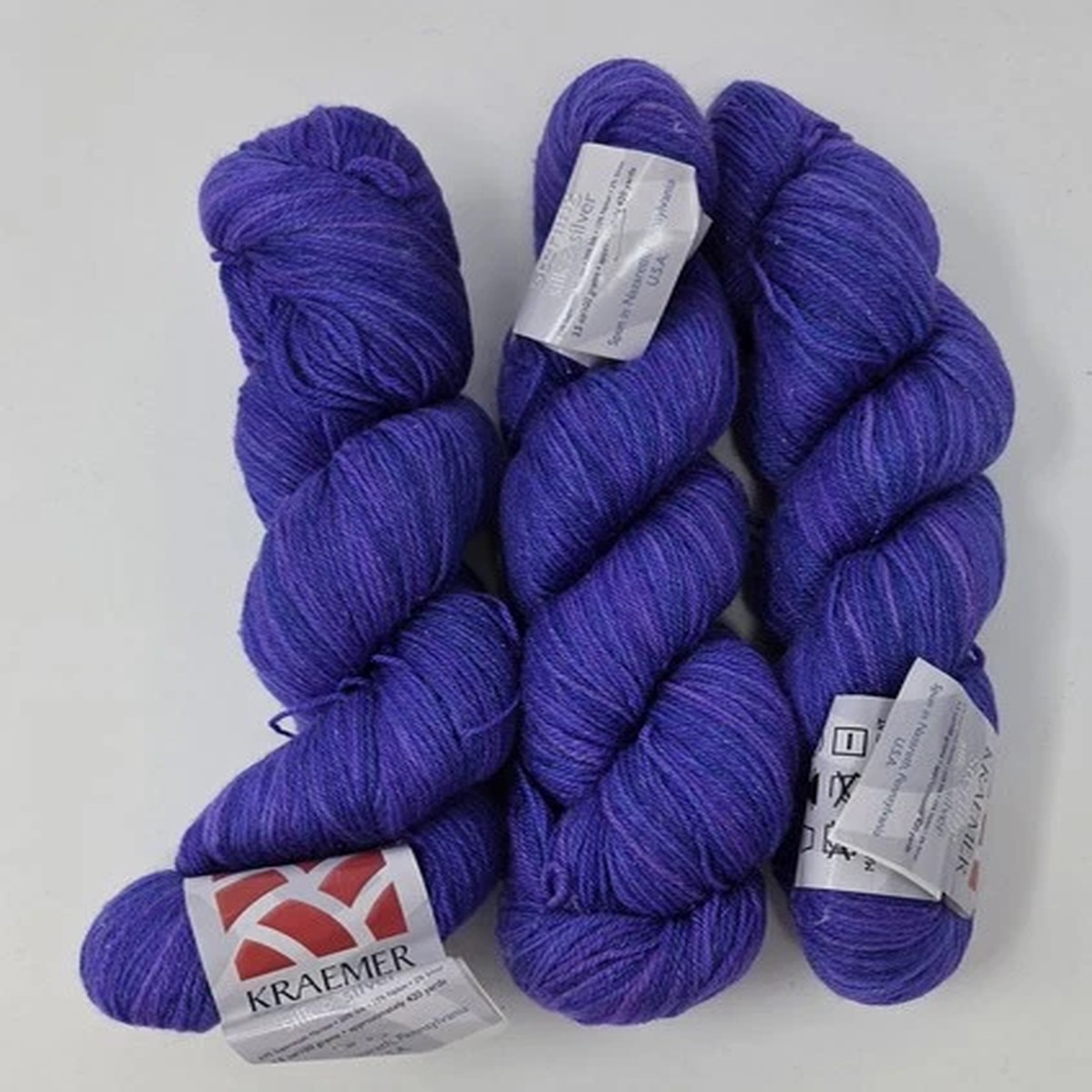 kraemer-sterling-silk-silver-yarn-fingering-wool-silk-blend-lot-of-3-disc
