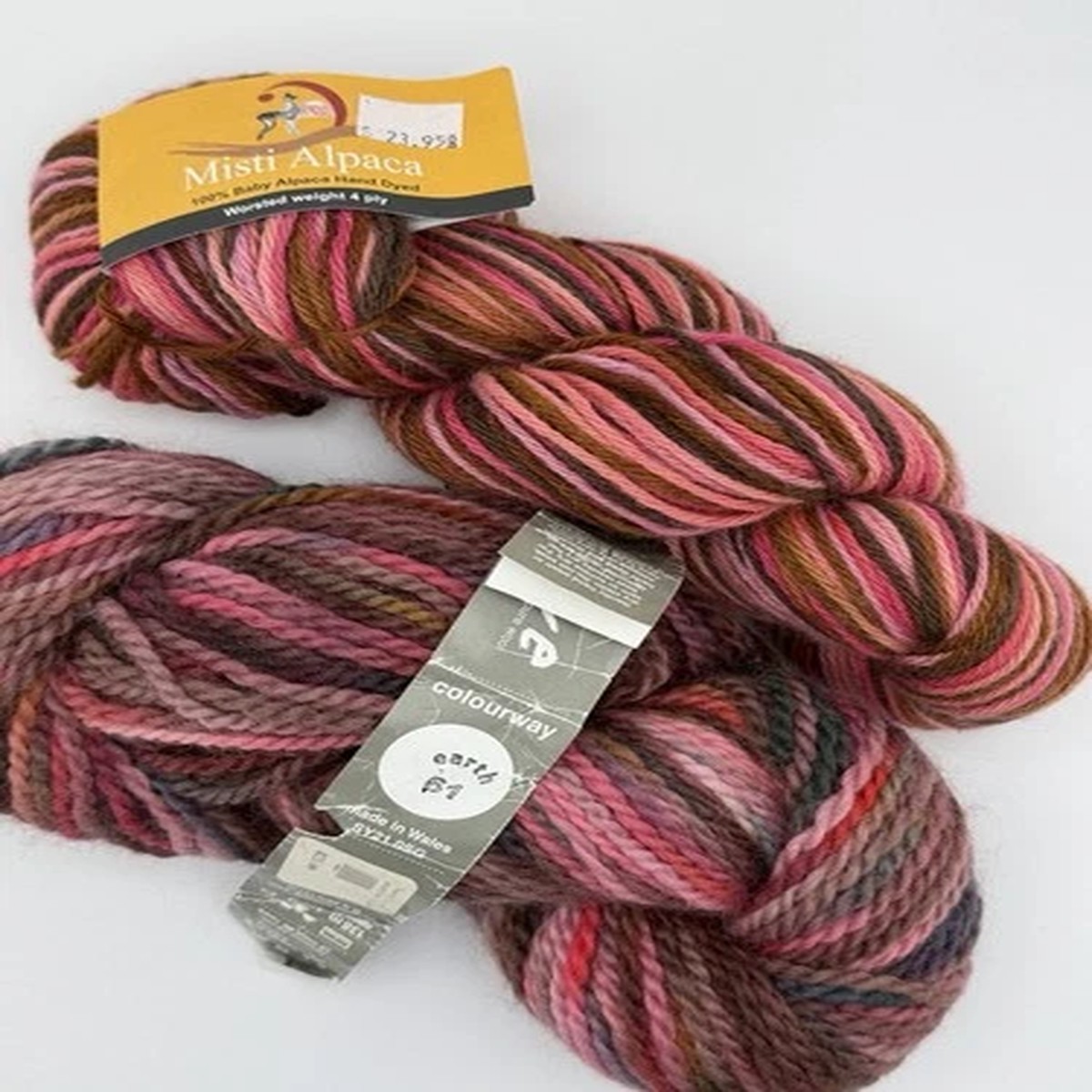 lot-of-2-skeins-alpaca-wool-pink-purple-multicolor-yarn-lot-12