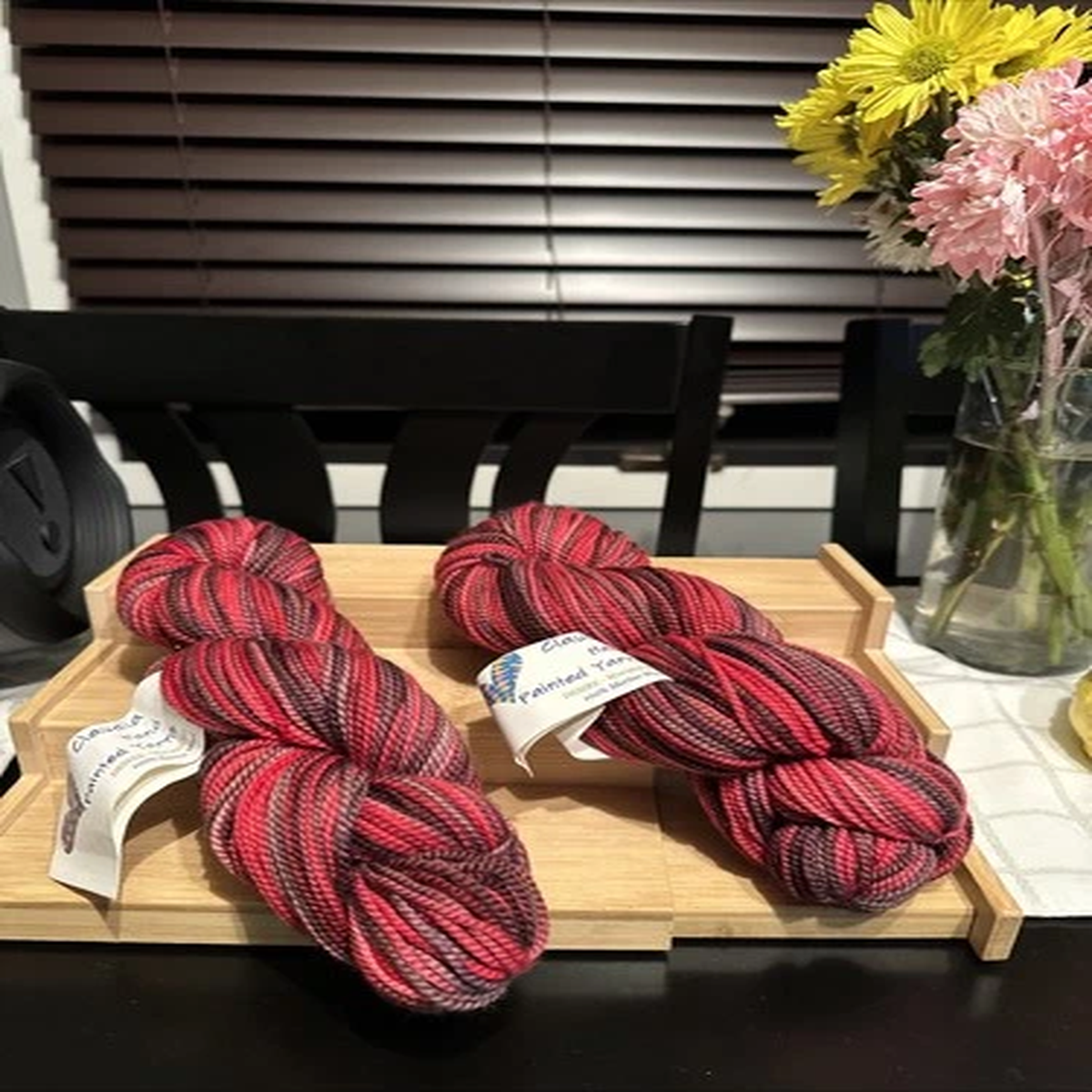 2-claudia-hand-painted-yarn-chocolate-cherry-100-merino-wool-worsted-wt-175-yd