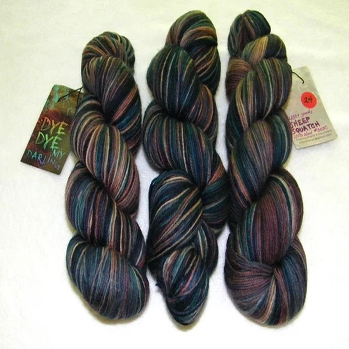 3-hank-lot-dye-dye-my-darling-sheep-squatch-hand-dyed-100-wool-fingering-yarn