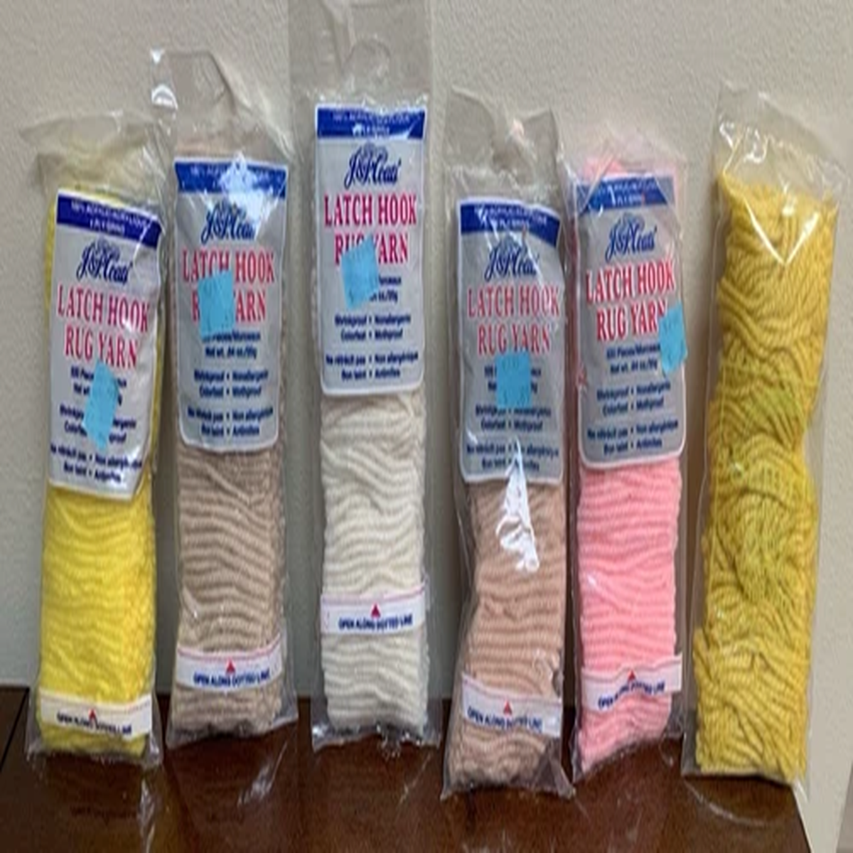 lot-of-6-nos-jp-coats-latch-hook-rug-yarn-pastel-colors-pink-yellow