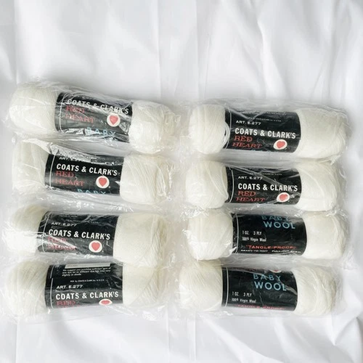 red-heart-baby-wool-yarn-lot-of-8-white-3-ply-100-virgin-wool