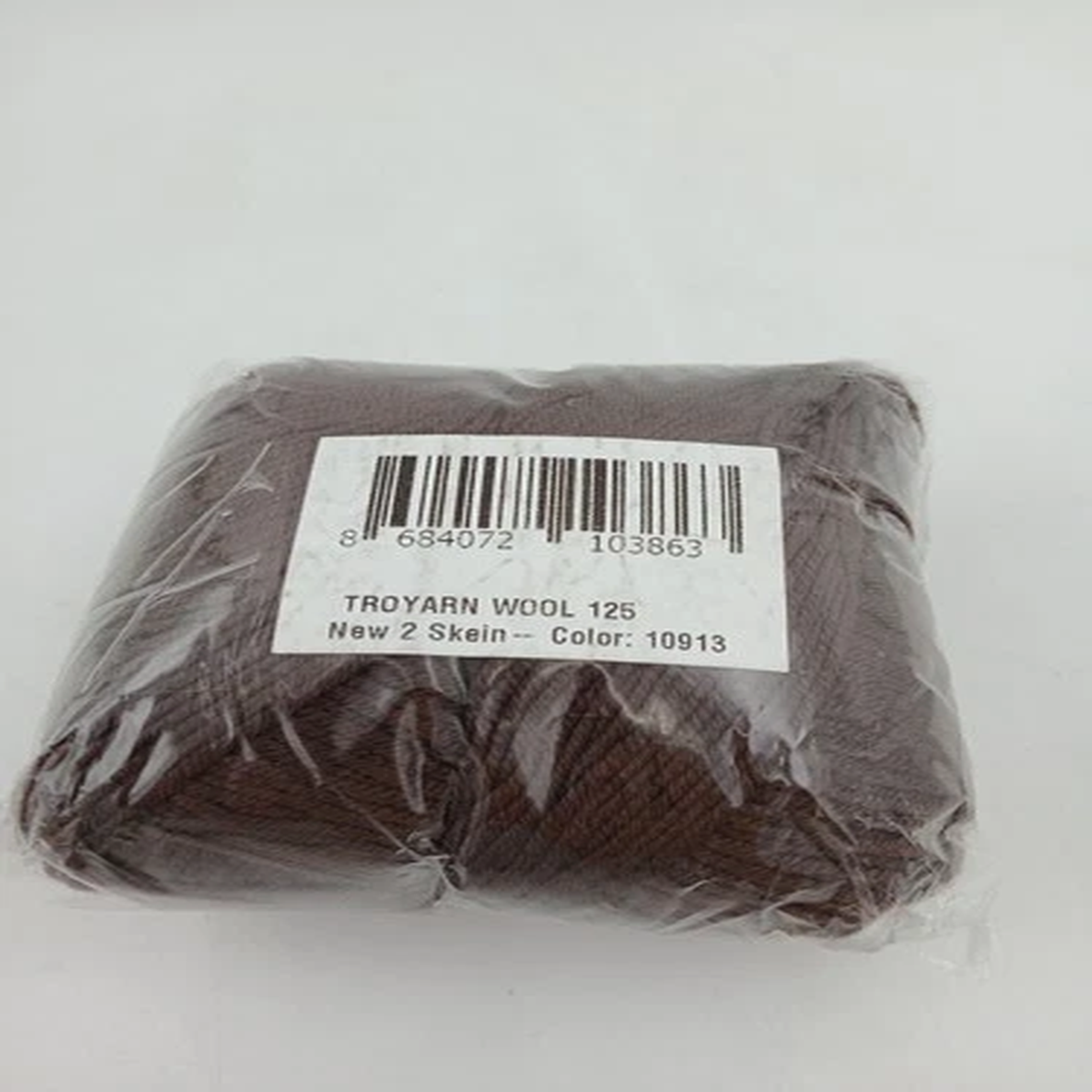 troyarn-wool-125-yarn-2-skeins-brown-color-10913-knitting-crochet-lot-set