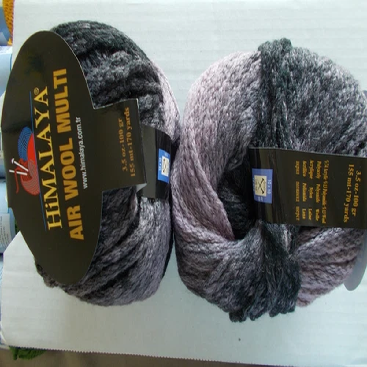 himalaya-air-wool-multi-bulky-wool-blend-yarn-mauve-black-lot-of-2-170-yds-ea