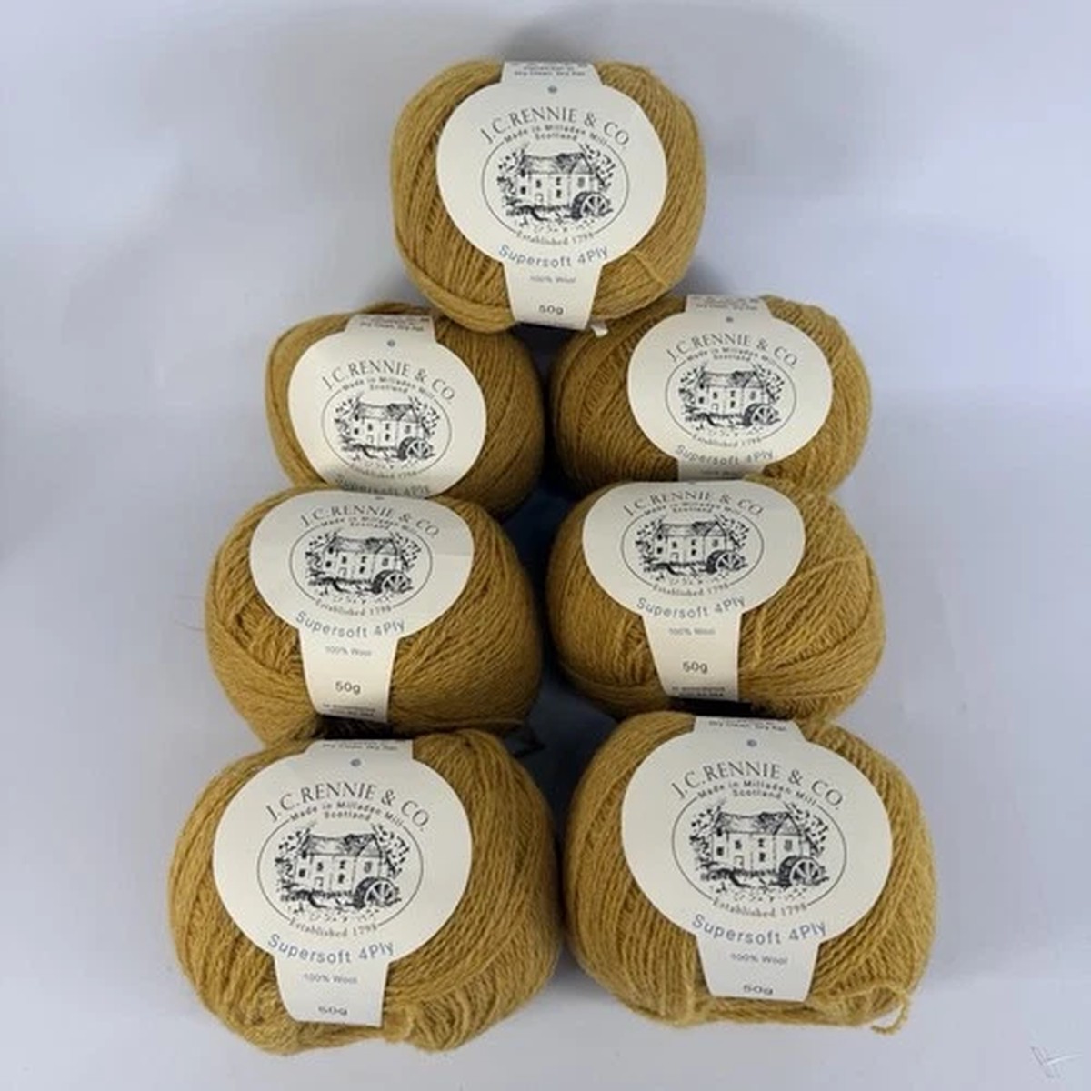 j-c-rennie-yarn-scottish-wool-50-gm-832-nugget-supersoft-4-ply-lot-of-7