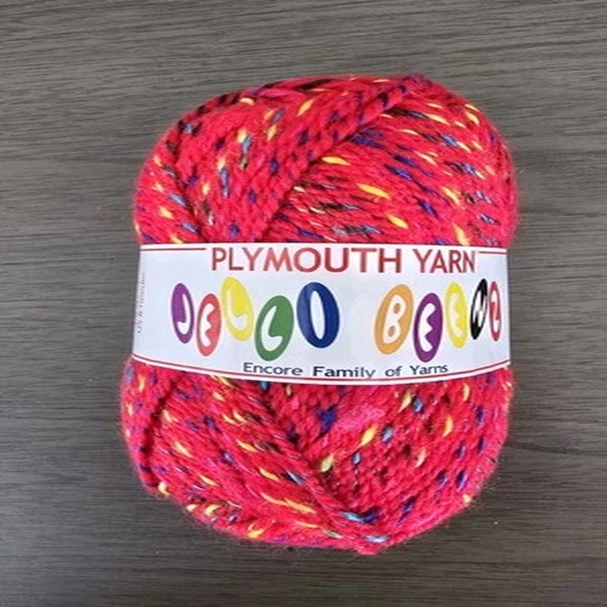 lot-7-skeins-plymouth-jelli-beenz-yarn-new-red-color-1386-wool-blend