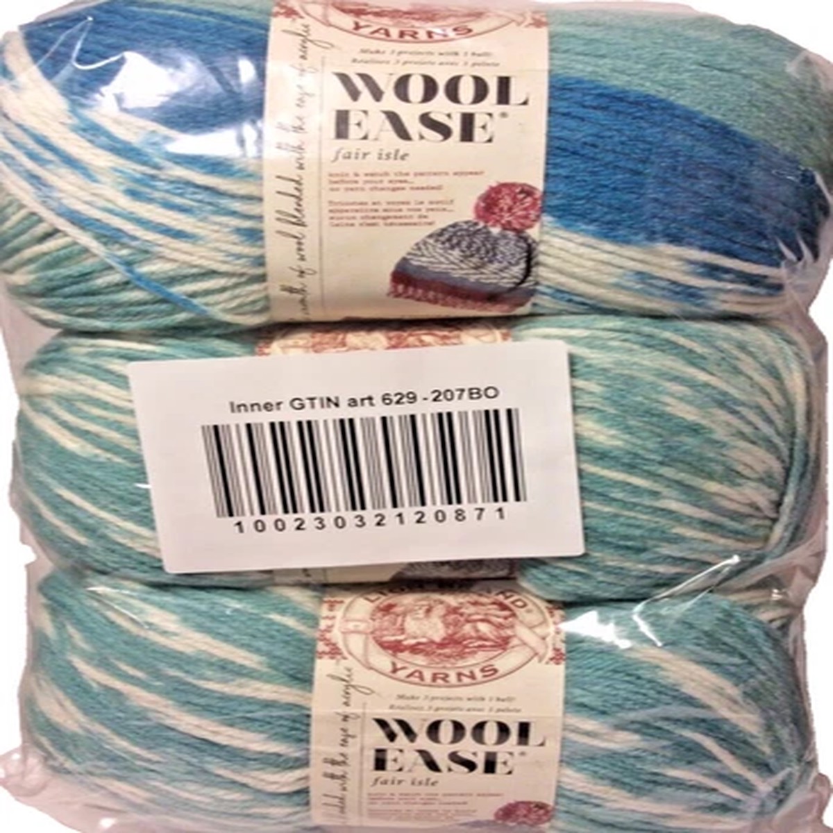 liquidation-sale-lion-brand-wool-ease-fair-isle-3-pack-light-aqua-turquoise