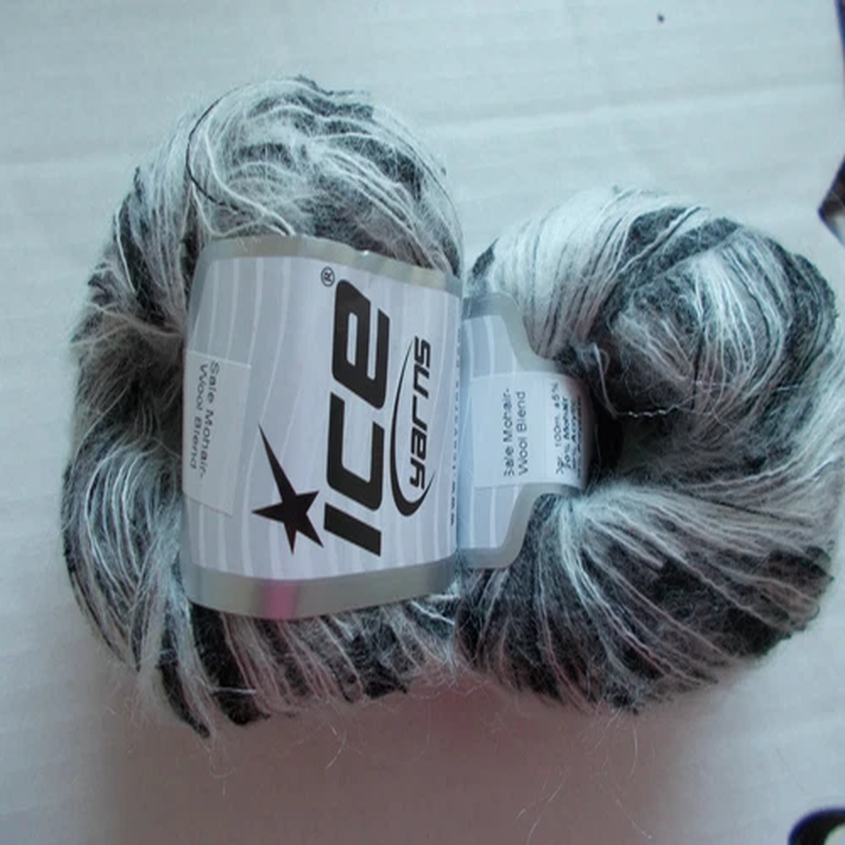 ice-yarns-mohair-blend-yarn-black-white-lot-of-2-110-yds-ea