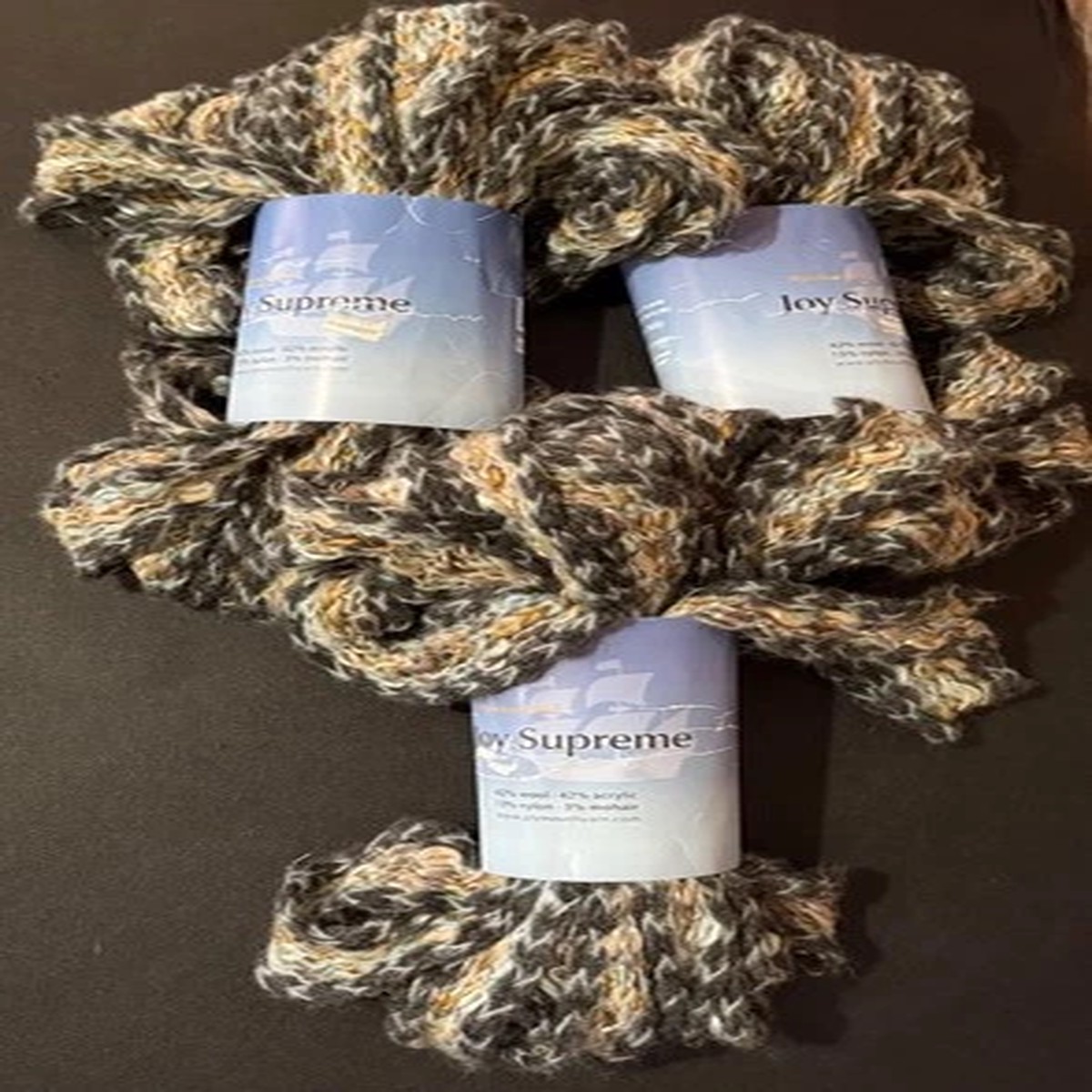 3-x-skeins-plymouth-ladder-yarn-ea-100g-14-yds-wool-acrylic-nylon-mohair