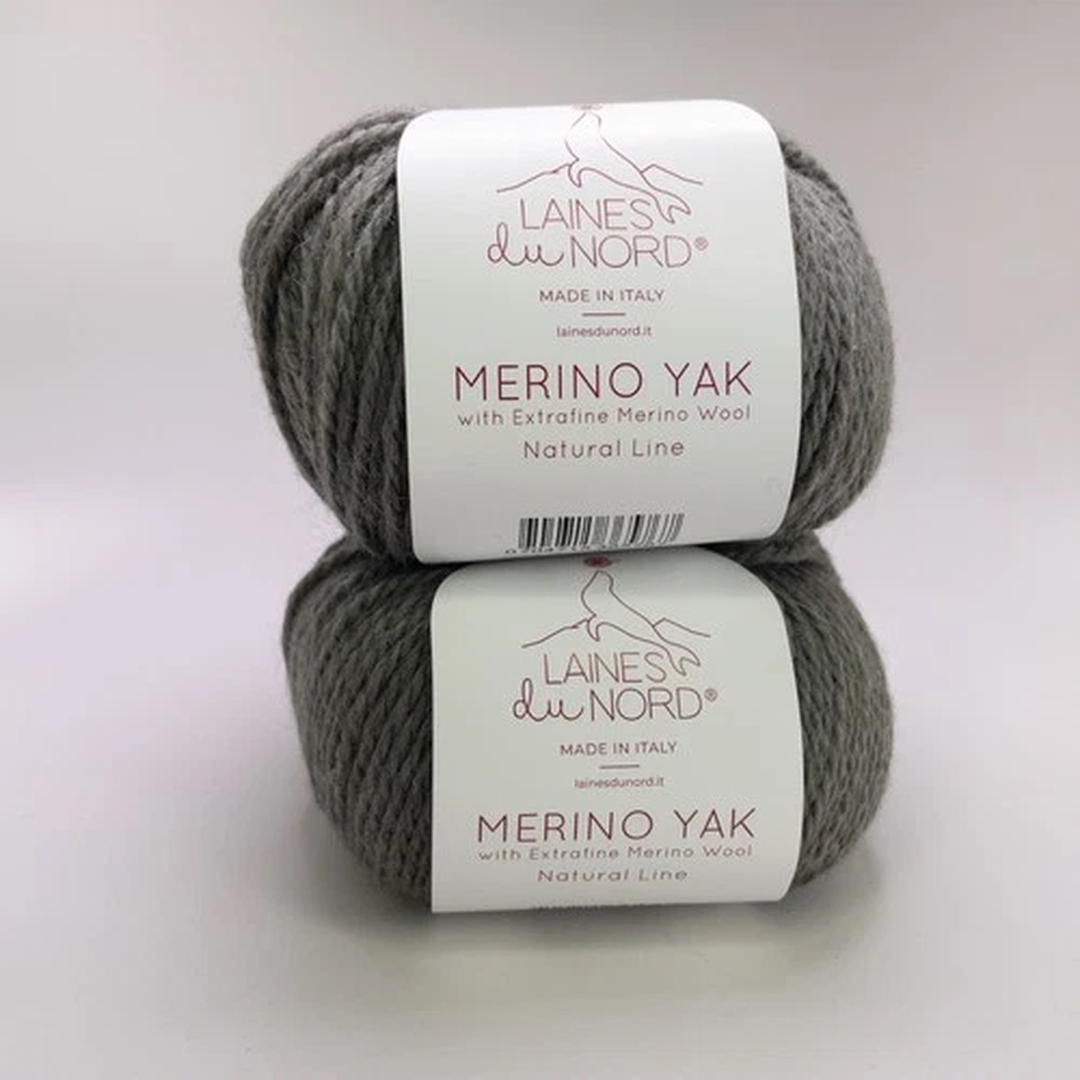 laines-du-nord-merino-yak-yarn-lot-of-2-balls-grey-color-10-matched-lot