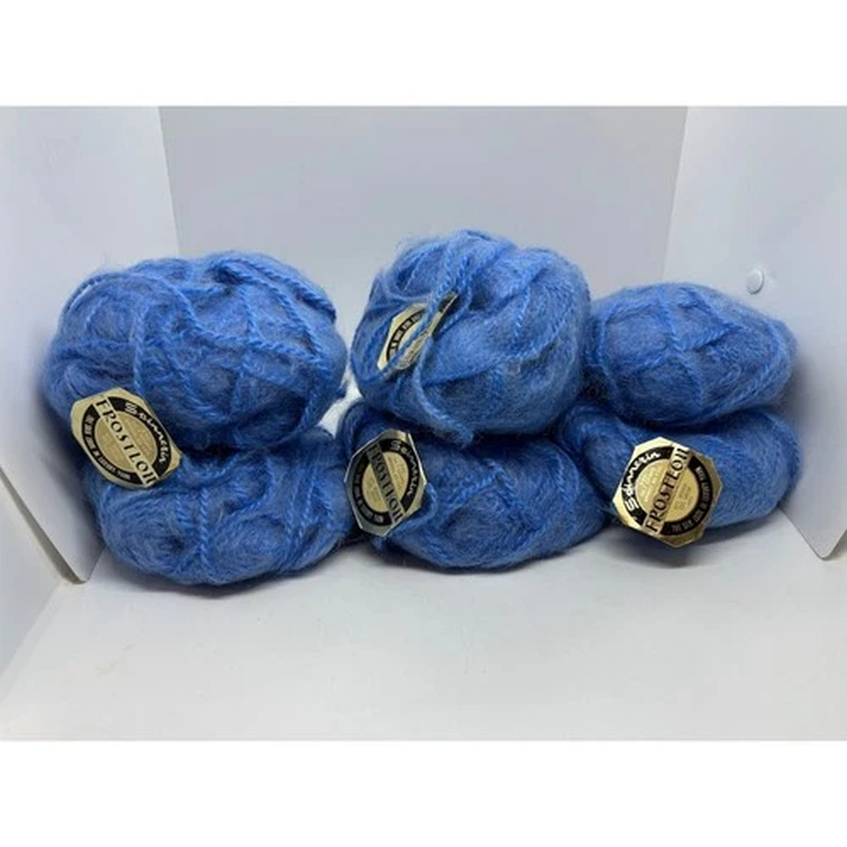 nwt-vintage-lot-of-yarn-6-spinnerin-frostlon-blue-mohair-orlon-acrylic-yarn