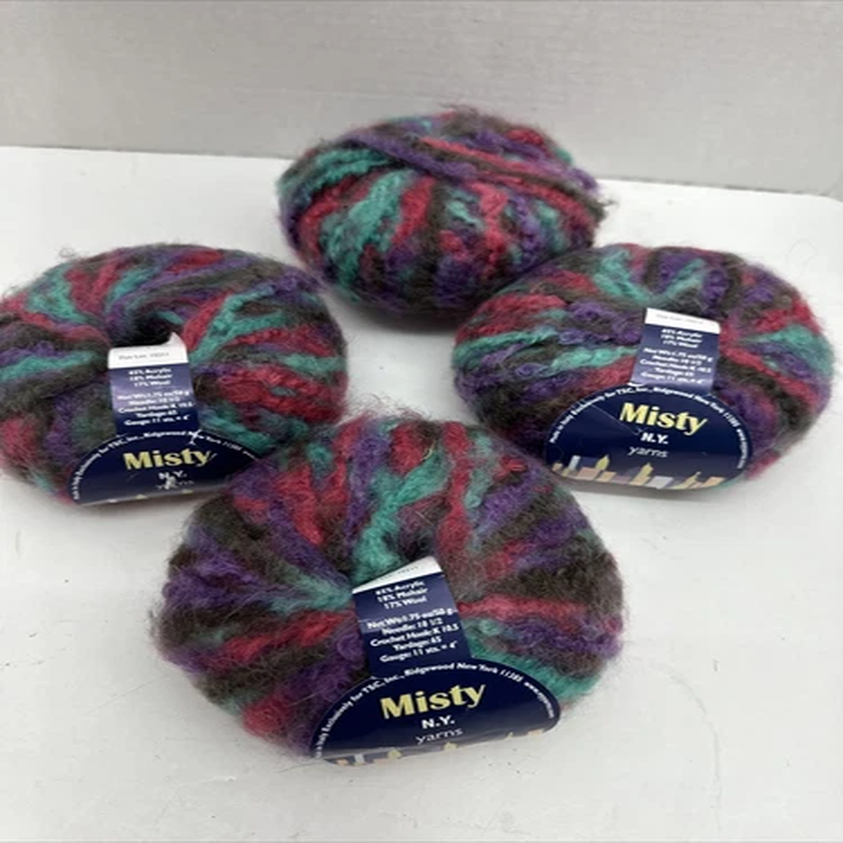misty-n-y-yarns-color-2-acrylic-mohair-wool-blend-knit-crochet-italy-lot-of-4