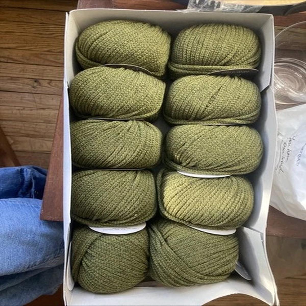 filatura-di-crosa-clara-100-merino-extra-fine-color-13-olive-italy-lot-of-10