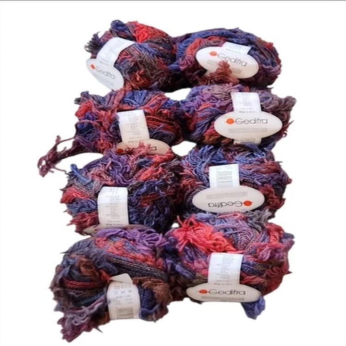 gedifra-chapello-yarn-lot-8-skeins-wool-blend-italy-textured-eyelash-yarn