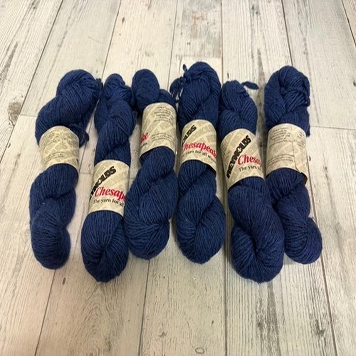 reynolds-chesapeake-wool-cotton-yarn-6-skeins-color-50-blue-thick-thin-new