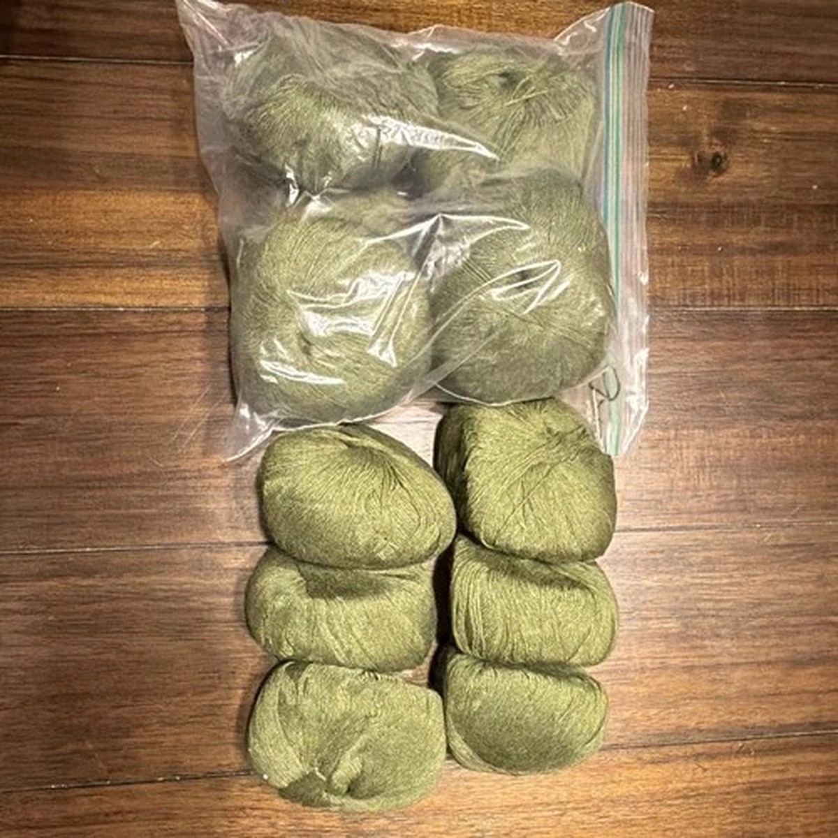 12-skein-mink-yarn-green-lace-fingering-yarn-lot-90-mink-10-cashmere