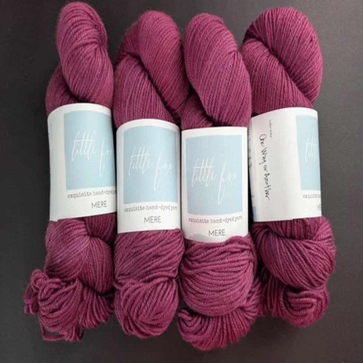 destash-hand-dyed-lot-of-4-skeins-little-fox-yarn-mere-worsted-weight