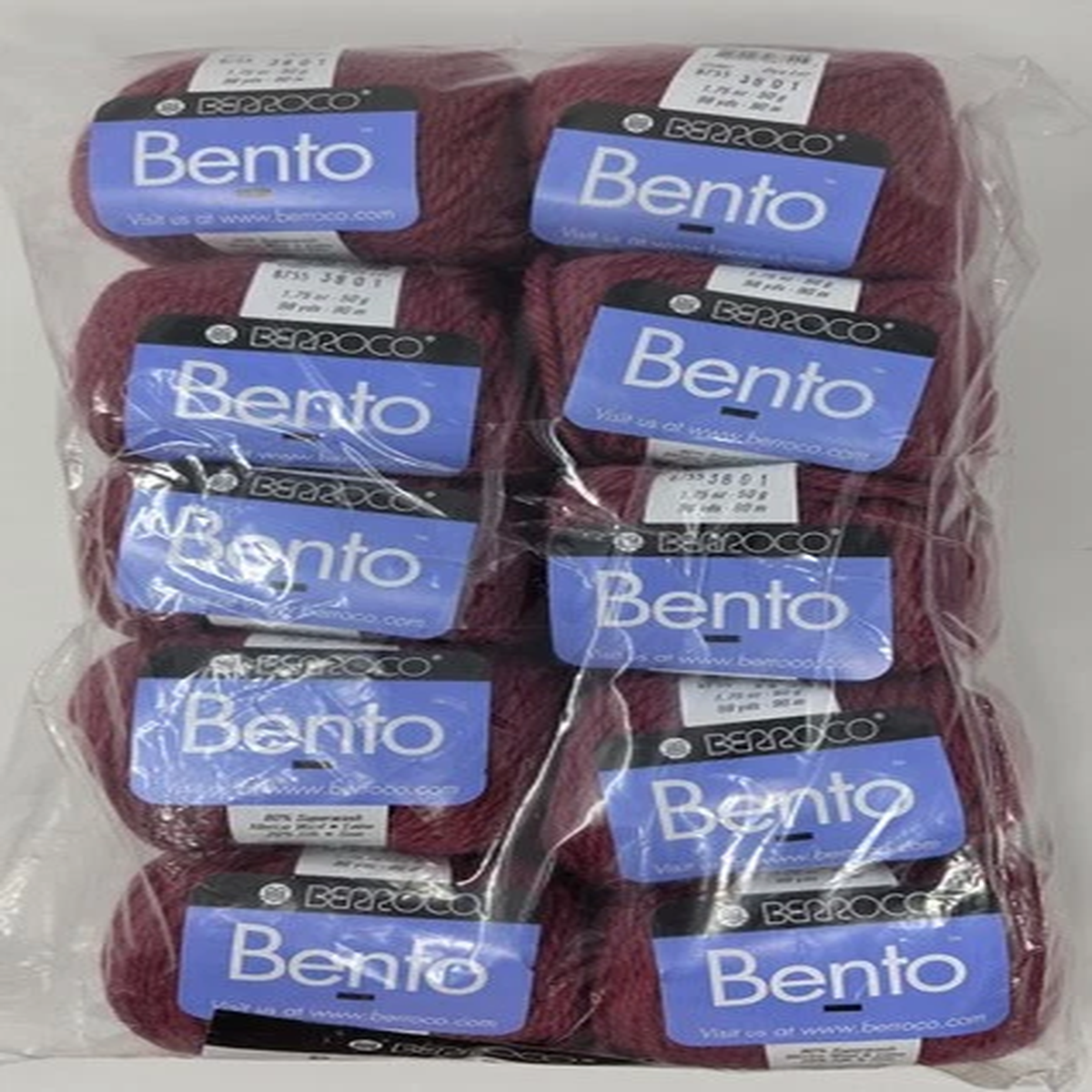 berroco-bento-yarn-color-8755-fuji-apple-wool-silk-blend-disc-new-lot-of-10