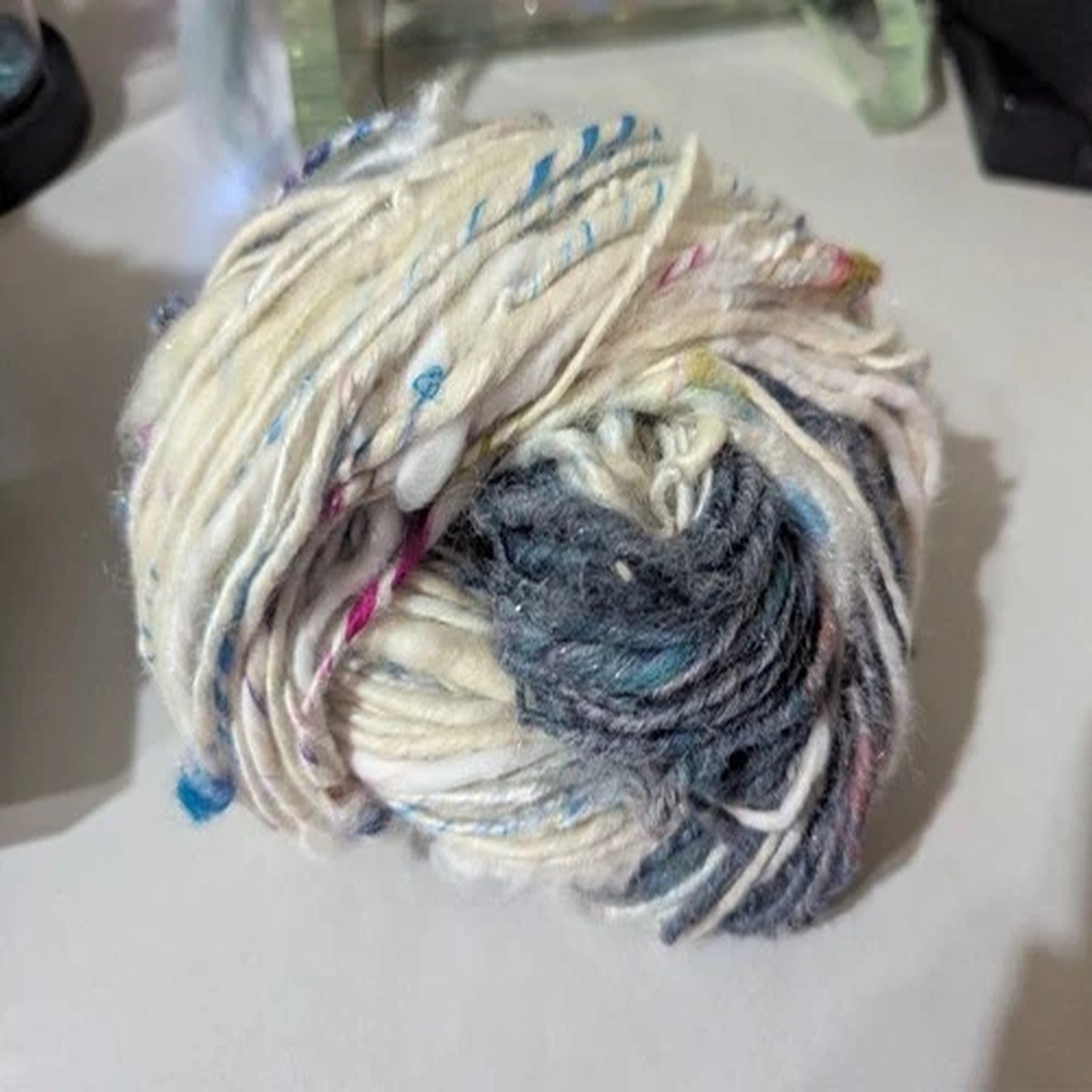 lot-16-of-handspun-wool-blend-art-yarn-6-5-ounces-total-free-usa-shipping-soft