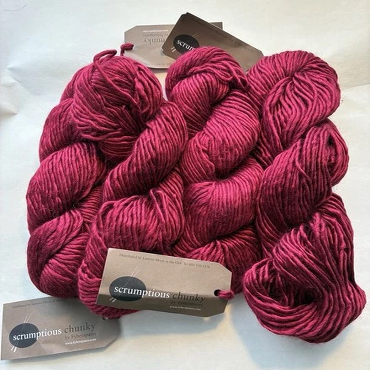 lot-of-4-skeins-cherry-fyberspates-scrumptious-chunky-silk-merino-yarn