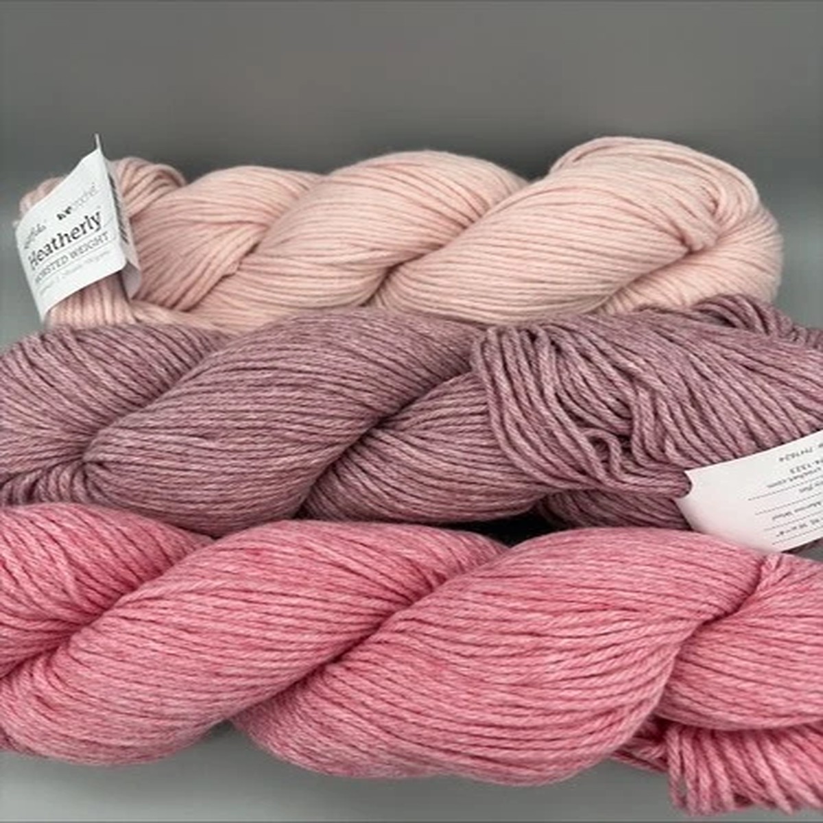 3-pink-skeins-knit-picks-heatherly-worsted-100g-218yrds-80-acrylic-20-wool