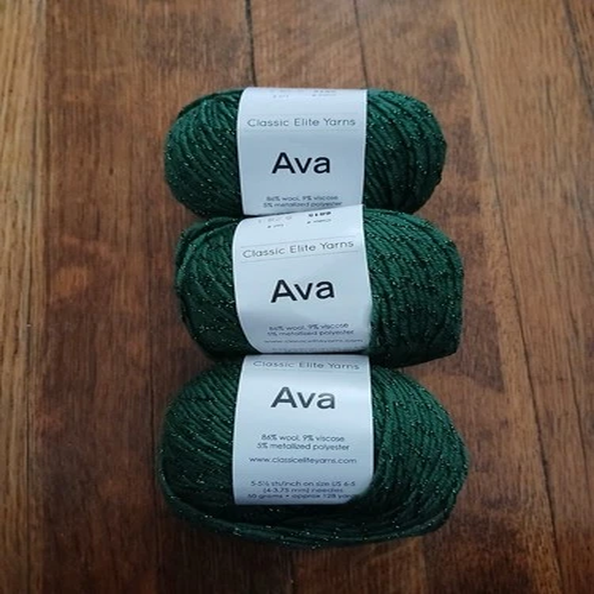 classic-elite-yarn-ava-color-6815-green-lot-of-3-same-dye-lot-new