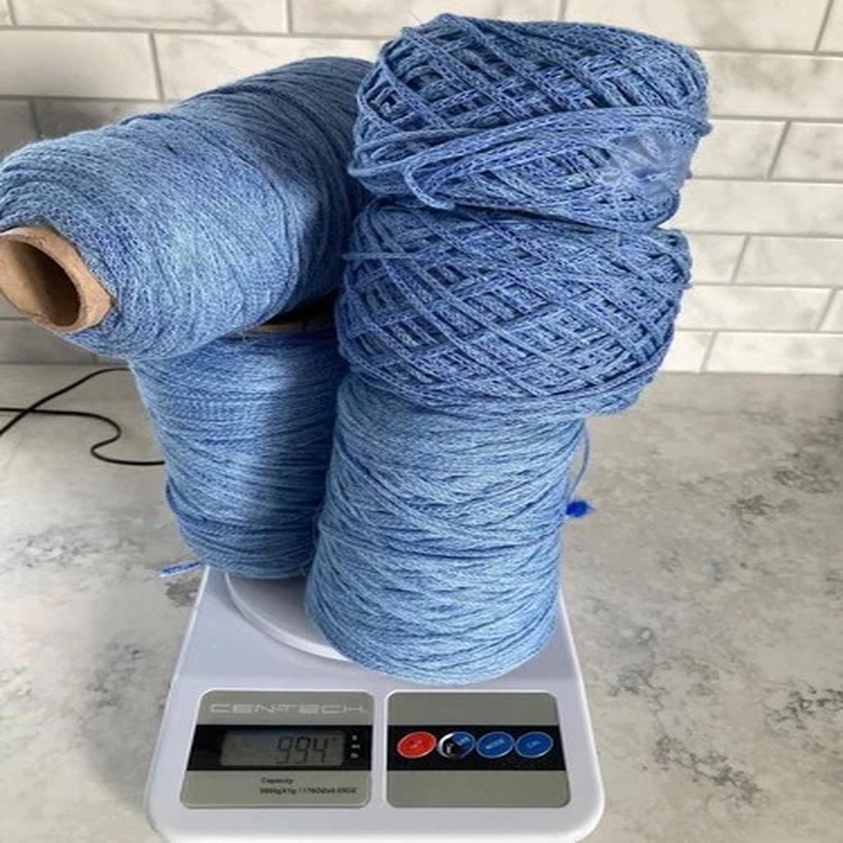 cone-spool-blue-novelty-peruvian-alpaca-wool-yarn-w-cotton-2-190lb-994gr