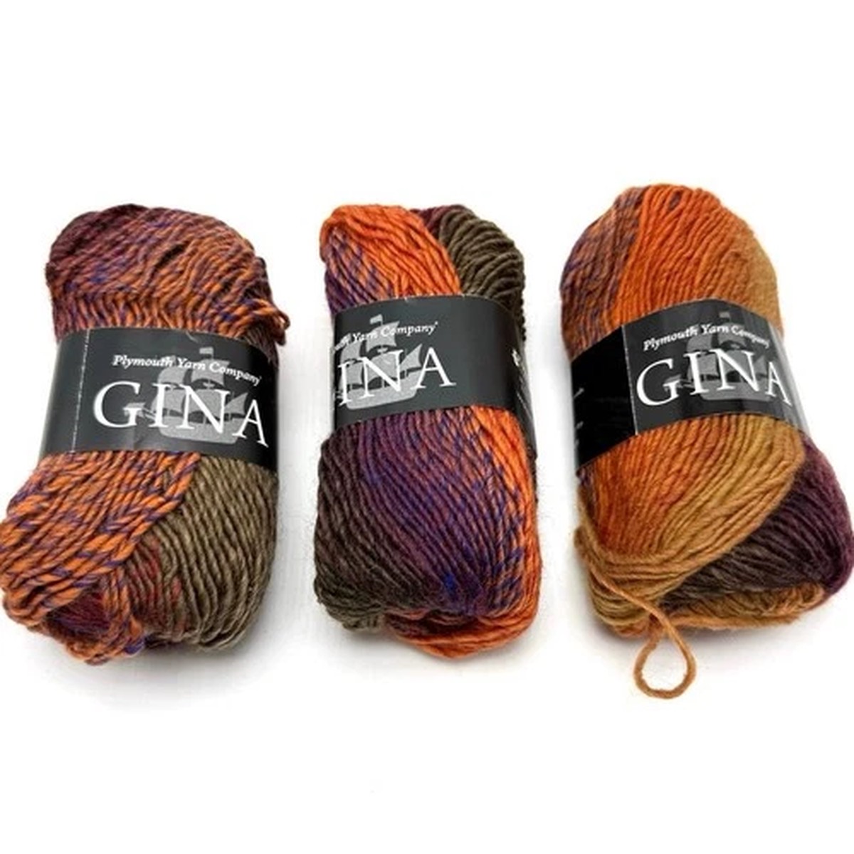plymouth-gina-variegated-wool-yarn-002-purple-orange-tan-lot-3-skeins-50g-turkey